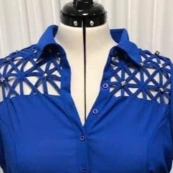 Love Chelsey blue dress. Size 1x. - Picture 2 of 2